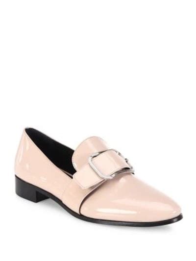 prada patent leather buckle loafers|prada heeled loafer.